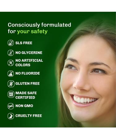 Bentodent Fluoride Free Remineralizing Calcium Bentonite Clay Natural Toothpaste-Certified Organic Ingredients-SLS Free Vegan Sensitive and Teeth Whitening - Adult & Kids (Betel Leaf) - Buy Online on GoSupps.com