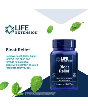 Life Extension Bloat Relief - 60 Softgels for Digestive Comfort - Buy Online on GoSupps.com
