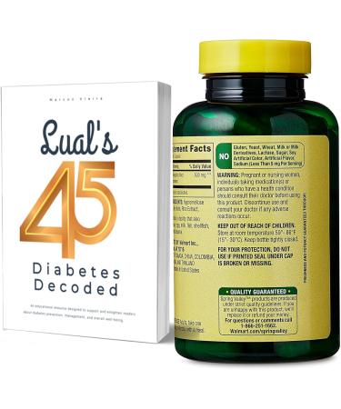 Spring Valley Ashwagandha- 500mg Root Powder Capsules (Pack of 1) 60 Count Bundle with Luall's 45 Diabetes Decoded - Buy Online on GoSupps.com