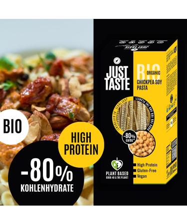  Just Taste Be different JUST TASTE Pack of 6 boxes of organic soy and chickpea fettuccine/linguine 250g - Buy Online on GoSupps.com