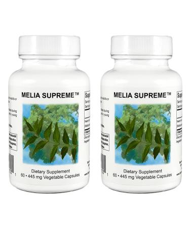 Supreme Nutrition Melia Supreme 60 Pure Powdered Neem Leaf Vegetarian Capsules | 2 Pack