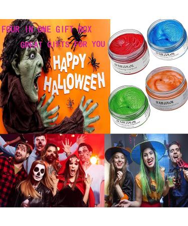 Kids Temporary Hair Color Dye Wax - Girls Toys Gifts for Ages 4-9 Birthday Party, Cosplay, Children's Day - 4 Colors Red Blue Purple Green - Halloween Christmas - Buy Online on GoSupps.com