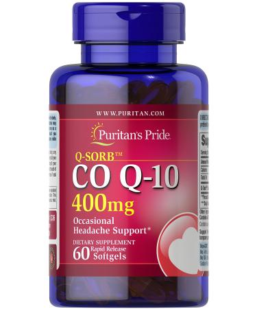 Puritan's Pride Q-sorb CoQ10 400 Mg-60 Rapid Release Softgels 60 Count