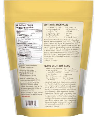 Bobs Red Mill Gluten Free Sorghum Flour 624g (Pack of 1) White - Buy Online on GoSupps.com