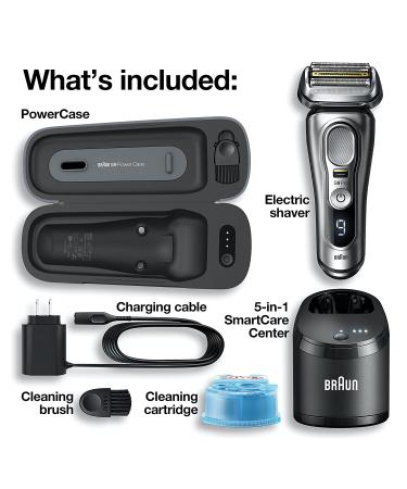Braun Electric Razor for Men, Waterproof Foil Shaver, Series 9 Pro 9477cc, Wet & Dry Shave, with Portable Charging Case, ProLift Beard Trimmer, 5-in-1 Cleaning & Charging SmartCare Center, Silver .9477cc - Buy Online on GoSupps.com