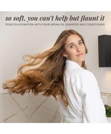 ArtNaturals Argan Oil Shampoo & Conditioner Set - Hydrating Formula for Curly, Color-Treated, and Damaged Hair - 16 oz - Buy Online on GoSupps.com