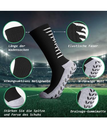 Buy Utensilsto 3 Pairs Football Grip Socks - Anti-Slip Sports Socks for Men (Size 38-46) | Perfect for Football Marathon and Basketball - Buy Online on GoSupps.com