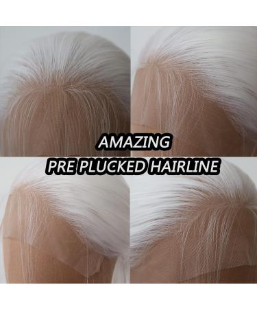 Snow White Long Straight Synthetic Lace Front Wig for Black Women - Heat Resistant Fiber, Natural Hairline with Baby Hair - Perfect for Cosplay and Daily Wear - Buy Online on GoSupps.com