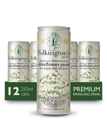Folkingtons Elderberry 250ml Tins 12 Pack