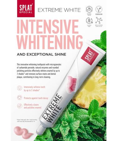 SPLAT SPECIAL Extreme White Toothpaste - 92.9% Natural Whitening 75ml for Radiant White Teeth | International Shipping Available - Buy Online on GoSupps.com