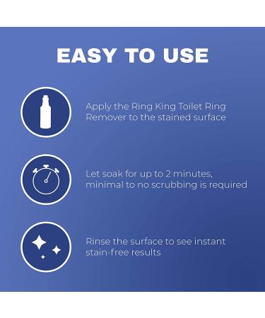 Ring King Toilet Ring Remover & NatureTek Bowl Cleaner - 32 Fl Oz - Fast Acting Stain & Scale Remover - No Scrubbing Needed - Buy Online on GoSupps.com