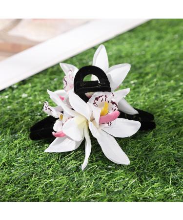 AJOIDR Fabric Flower Hair Claw Clip Spring Hair Barrettes Nonslip Jaw Clip Girl Fabric Hair Claw PonytailHolder Women Headwear White - Buy Online on GoSupps.com