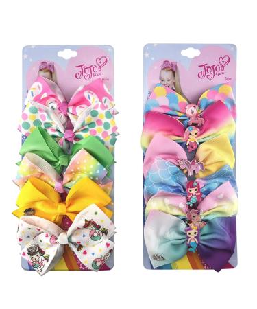 YQLOGY Hair Bows (Bundle Of 12 Bows) 7 Days Of The Week Hair Clips For girls  12 Count (Pack of 1) multicolor