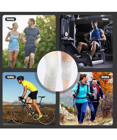 Buy Bamboo Charcoal Knee Brace for Women - Breathable Compression Sleeve Non-Slip Support for Sports & Running - Buy Online on GoSupps.com