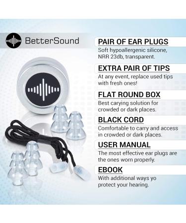 BetterSound Musician Ear Plugs | High Fidelity Noise Cancelling for Concerts & Drummers | Tinnitus Protection - Buy Online on GoSupps.com