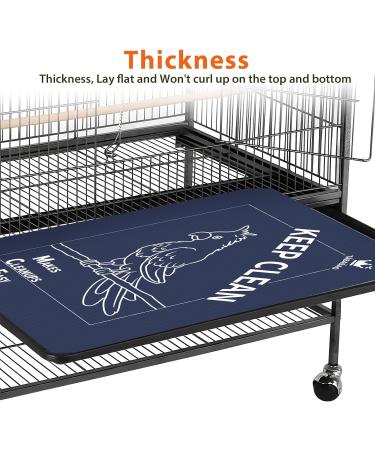 Bird Cage Liners Parrot Cage Liners 50pcs Disposable Cage Liners for Birds Non-Woven Pre-cut Large Bird Cage Liners For Parrot Parakeet Conure Cockatiel Bird Cage Paper Liners 20 x 18 inch Blue 50Pcs Blue - Buy Online on GoSupps.com