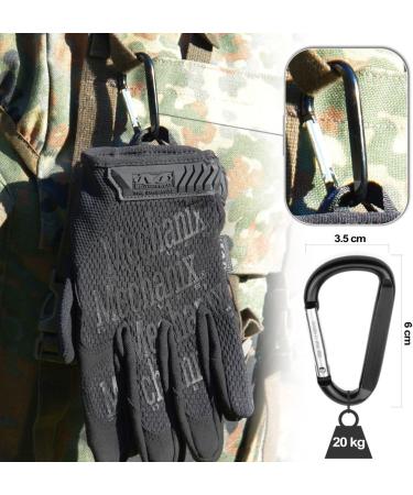 Mechanix Wear Original Deployment Gloves - Breathable & Abrasion-Resistant | Gear Carabiner | Black Coyote Multicam | Sizes S M L XL - International Shipping Available - Buy Online on GoSupps.com