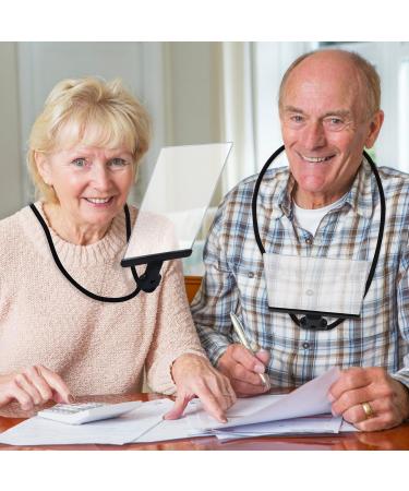 Magnifying Glass for Reading Hands Free 4X Loupe for Seniors Full Page View 5.3"x 8.7" Flexible Magnifier for Needlepoint Small Fonts (Black) - Buy Online on GoSupps.com