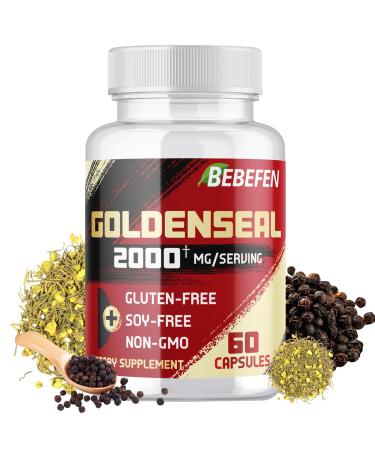 BEBEFEN Goldenseal Root Capsules 2000mg | Traditional Herb Supplement | Concentrated Extract | Vegetarian Non-GMO