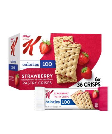 Kellogg's Special K Pastry Crisps, Breakfast Bars, 100 Calorie Snacks, Strawberry (6 Boxes, 216 Crisps)