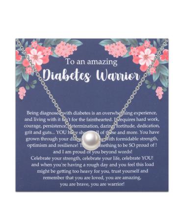 BLEOUK Diabetic Gift Diabetic Necklace Type 2 Type 1 Jewelry Awareness Chronic Illness Diabetic Awareness Warrior Support Gift Diabetes Warrior NE