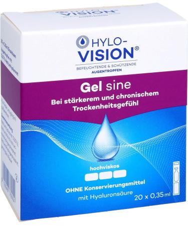 Buy HYLO-VISION Gel - 20 Single Dose Pipettes (0.35 ml each) | Soothing Eye Drops for Dry Eyes - Fast International Shipping - Buy Online on GoSupps.com