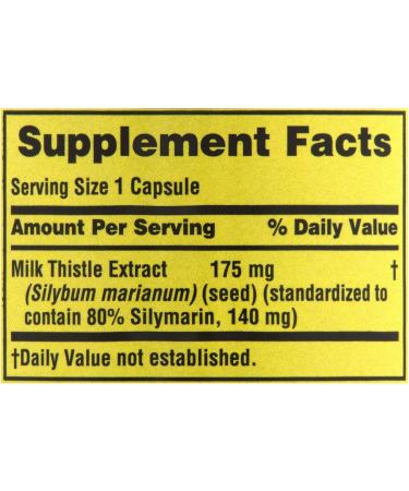 Spring Valley Milk Thistle Extract 175 mg 90 Capsules Standardized Herbal Supplement with Silymarin Set by Basket Goods - Buy Online on GoSupps.com