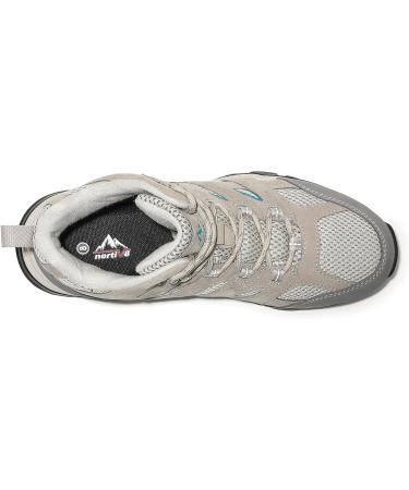 NORTIV8 Women's Breathable Hiking Shoes - Non-Slip Trekking Boots for Outdoor Adventures - Light Grey (EU Size 43) - Buy Online on GoSupps.com