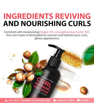 Curl Defining Cream for Wavy Hair Texturizer for Dry Wave & Curly Hair Moisturize with Macadamia & Argan Oil Best Frizz Control Curly Hair Products - 8.5 Fl Oz - Buy Online on GoSupps.com