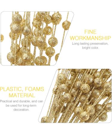 HOMSFOU 2 Bunches Imitation Golden Powder Berry Artificial Berry Branches Christmas Ornaments Sparkling Floral Sprays Artifical Flower Arrangements Christmas Picks Plastic Supplies Flash - Buy Online on GoSupps.com