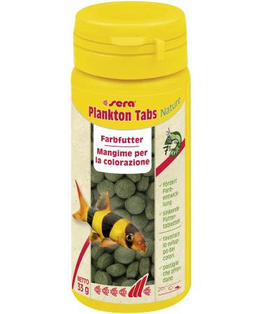 Sera Plankton tabs Nature 50 ml (33 g) - falling feed tablets with 7% krill for natural color development feed tablets aquarium 50 ml (1 Pack) tablets