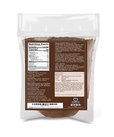 Healthworks Organic Cacao Powder (32 oz) - Sugar-Free Keto Vegan Substitute | Non-GMO Superfood from Peruvian Beans/Nuts - Buy Online on GoSupps.com