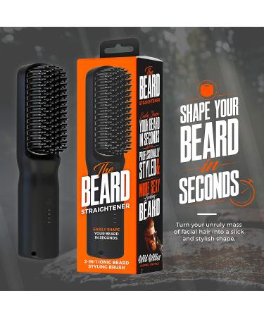 Wild Willies Beard Straightener Brush for Men - 2-in-1 Ionic Styling Comb with 3 Temperature Settings - Anti-Scalding Technology for Frizz-Free Beard and Hair Straightening - Buy Online on GoSupps.com