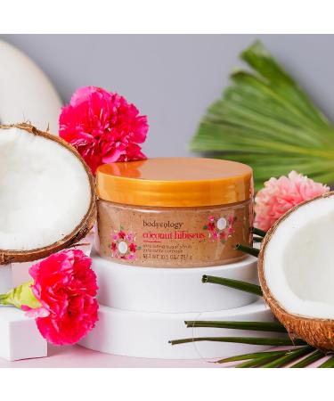 Bodycology Coconut Hibiscus Exfoliating Sugar Scrub | 10.5 oz | Best Women's Body Scrub for Smooth Skin | Shop Internationally - Buy Online on GoSupps.com