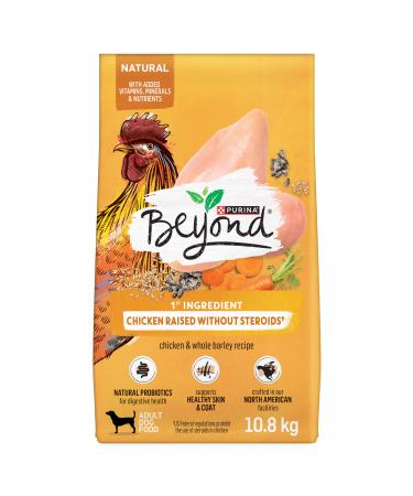 Beyond Simply Natural Dry Dog Food Farm-Raised Chicken & Whole Barley- 10.8 kg Bag 10.8 kg (Pack of 1)