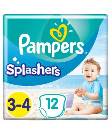 Pampers Splashers Disposable Swim Trunks Size 3-4 (6-11 kg) for optimal protection in the water 12 diapers size 3-4 (12 pieces)