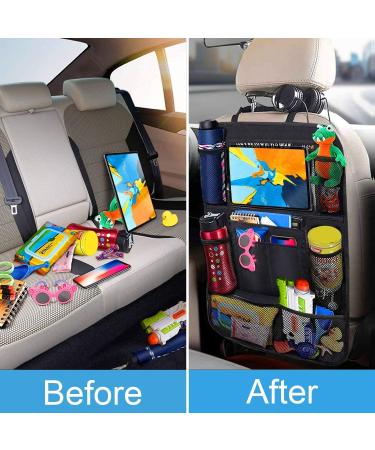 Buy Aiqinu Waterproof Car Backrest Protection & Organizer - 2 Pack Black Oxford Cloth Seat Organizer for Kids | Ample Storage Space & Easy Care - Buy Online on GoSupps.com