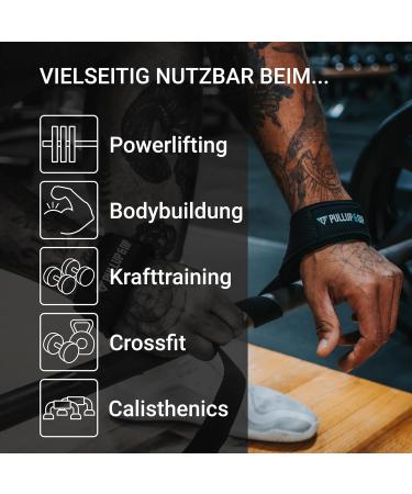 Pullup & DIP Tensile Aids - Padded Weight Lifting Loops & Wrist Straps for Strength Training | Black (1 Pair) - Optimize Bodybuilding & Cross Lifting - Buy Online on GoSupps.com