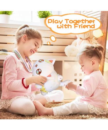 Laibuy Cat Stuffed Animal Toy | Soft Cat Cushion Plush Pillow for Kids | Funny Pussy Plushie Gift | Orange Kitten Stuffed Toy - Buy Online on GoSupps.com