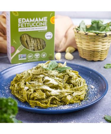 The Only Bean Organic Edamame Fettuccine Pasta 8 oz (6 Pack) | High Protein Keto Friendly Gluten-Free Vegan Non-GMO Kosher Low Carb Plant-Based Bean Noodles - Buy Online on GoSupps.com
