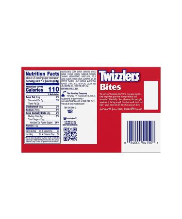 TWIZZLERS Bites Cherry Chewy Candy 5 Oz - Pack of 12 | Delicious Cherry Flavored Treat - Buy Online on GoSupps.com