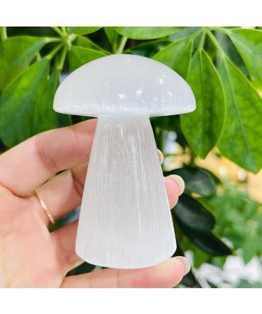 Specimen Natural Selenite Crystal Quartz Polished Mushroom Gypsum Crafts Decoration Reiki Crystal Stone - Buy Online on GoSupps.com