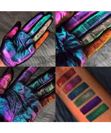 Optical Chameleon Glitter Shimmer Eyeshadow 9 Colors Pigment Diamond Shine Eyeshadow Professional Eyes Makeup Party Cosmetic (Color : #6) - Buy Online on GoSupps.com