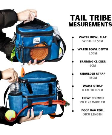 TAIL TRIBE Waterproof Dog Walking Bag with Removable Liner - UK Brand Treat Pouch with Water Bowl, Poop Bags, and Training Clicker Included - Buy Online on GoSupps.com