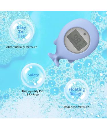Whale Shaped Water Thermometer - Baby Bath Floating Toy with Silent Alarm - Buy Online on GoSupps.com