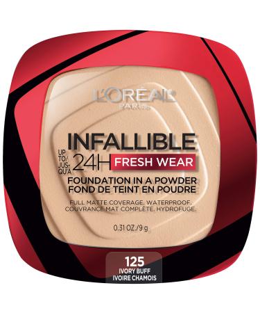 L'Oreal Infallible 24H Fresh Wear Foundation In A Powder 125 Ivory Buff  0.31 oz (9 g)