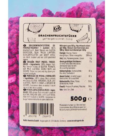 KoRo - Freeze Dried Pitayas (Dragon Fruit) 500g - Buy Online on GoSupps.com