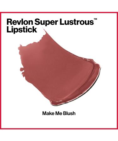 Revlon Super Lustrous Lipstick in Plum/Berry - Make Me Blush (763) | Moisturizing Creamy Formula with Vitamin E and Avocado Oil - Buy Online on GoSupps.com