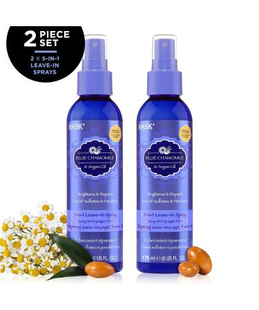 HASK Blue Chamomile 5-in-1 Leave In Conditioner Spray for Blonde Hair - Color Safe Gluten Free Sulfate Free - 2 Piece Set - Shop Now - Buy Online on GoSupps.com