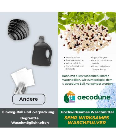  KO Waschball Refill - 240 Washes of Natural Detergent Powder | Zero Waste Lemon Scent | Gentle for Sensitive Skin | 1 Year Supply - Buy Online on GoSupps.com